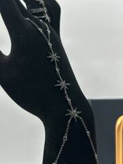 17273 -Слейв-браслет Meteorites Noires  из серебра в черном родаже