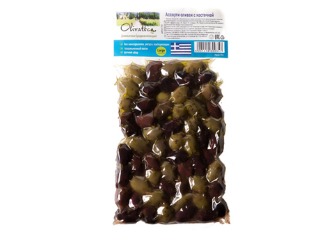 Оливки с косточкой ассорти Large, 200г