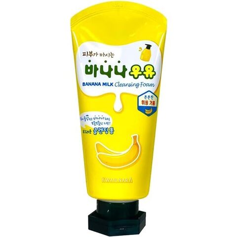 Welcos Kwailnara Banana Milk Cleansing Foam пенка для умывания с экстрактом банана