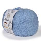 Пряжа Gazzal Super Kid Mohair 64420 голубой