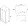 Душевой уголок ABBER Schwarzer Diamant AG30180B-S100B-S100B