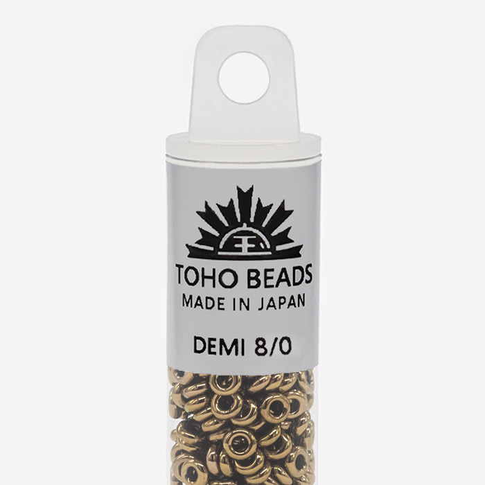 Японский бисер TOHO Demi 8/0 (№223), металлизированный, непрозрачный глянцевый