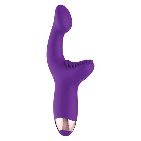 Фиолетовый массажёр для G-точки G-Spot Pleaser - 19 см. - Adam & Eve AE-WF-7051-2