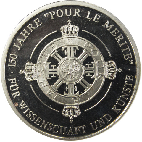 Настольная медаль 150-летие ордена Pour le Merite (За заслуги). Германия (40 мм) PROOF