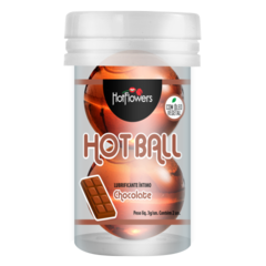 Лубрикант AROMATIC HOT BALL на масляной основе в виде двух шариков (аромат шоколада)