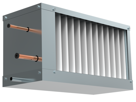 Shuft WHR-R 400x200-3 Фреоновый охладитель для прямоугольных каналов