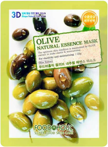 Foodaholic 3D Mask Sheet Olive Маска тканевая с экстрактом оливы