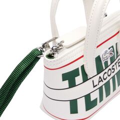 Lacoste L.12.12 Coated Mini Canvas Tote Bag - white/green