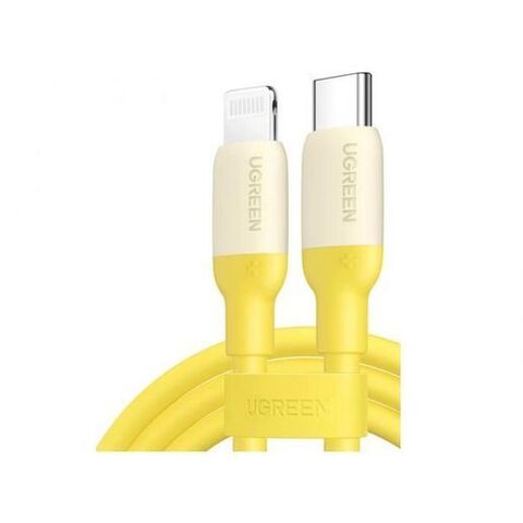 Кабель UGREEN US387 USB-C to Lightning Silicone Cable 1м, желтый