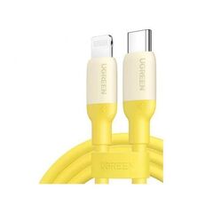 Кабель UGREEN US387 USB-C to Lightning Silicone Cable 1м, желтый