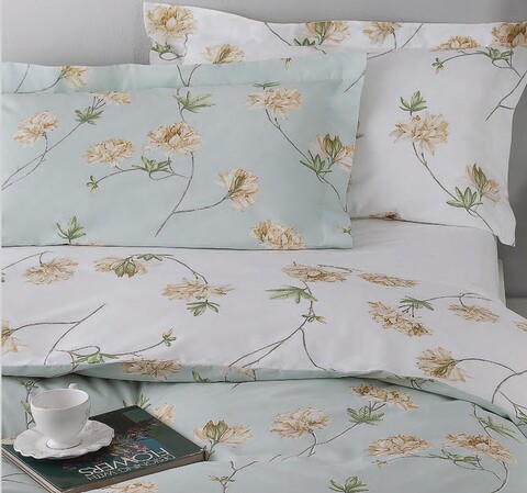 Постельное белье семейное Mirabello Azalee голубое