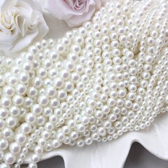 Майорка белый перламутр 4 мм, 1 нить, МА177