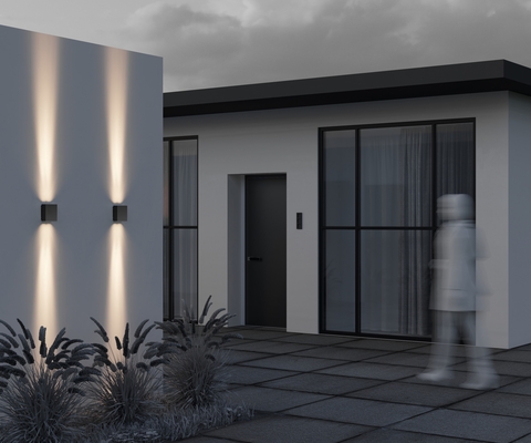 Уличный настенный светодиодный светильник Maytoni Shell O570WL-L20B3K