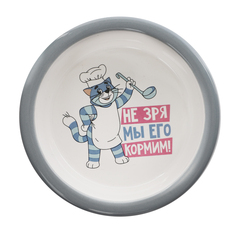 Triol СОЮЗМУЛЬТФИЛЬМ миска для животных керамическая двойная на подставке 