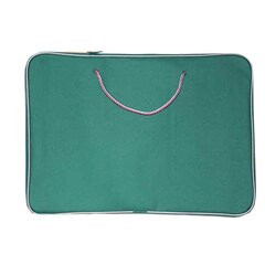 
          Папка с ручками 1 отделение, А3, КАНЦБУРГ, текстиль, ручка шнурок, круговая молния, "Творчество" зеленый