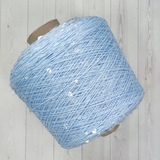 Пряжа Shine Paillettes 63118 прозрачный на молочном голубом