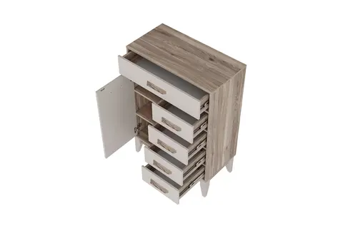 Комод Скандика КМ-13 дуб смоки / кашемир