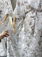 Вискоза с нейлоном, крэш вуаль, Цветочные иллюзии