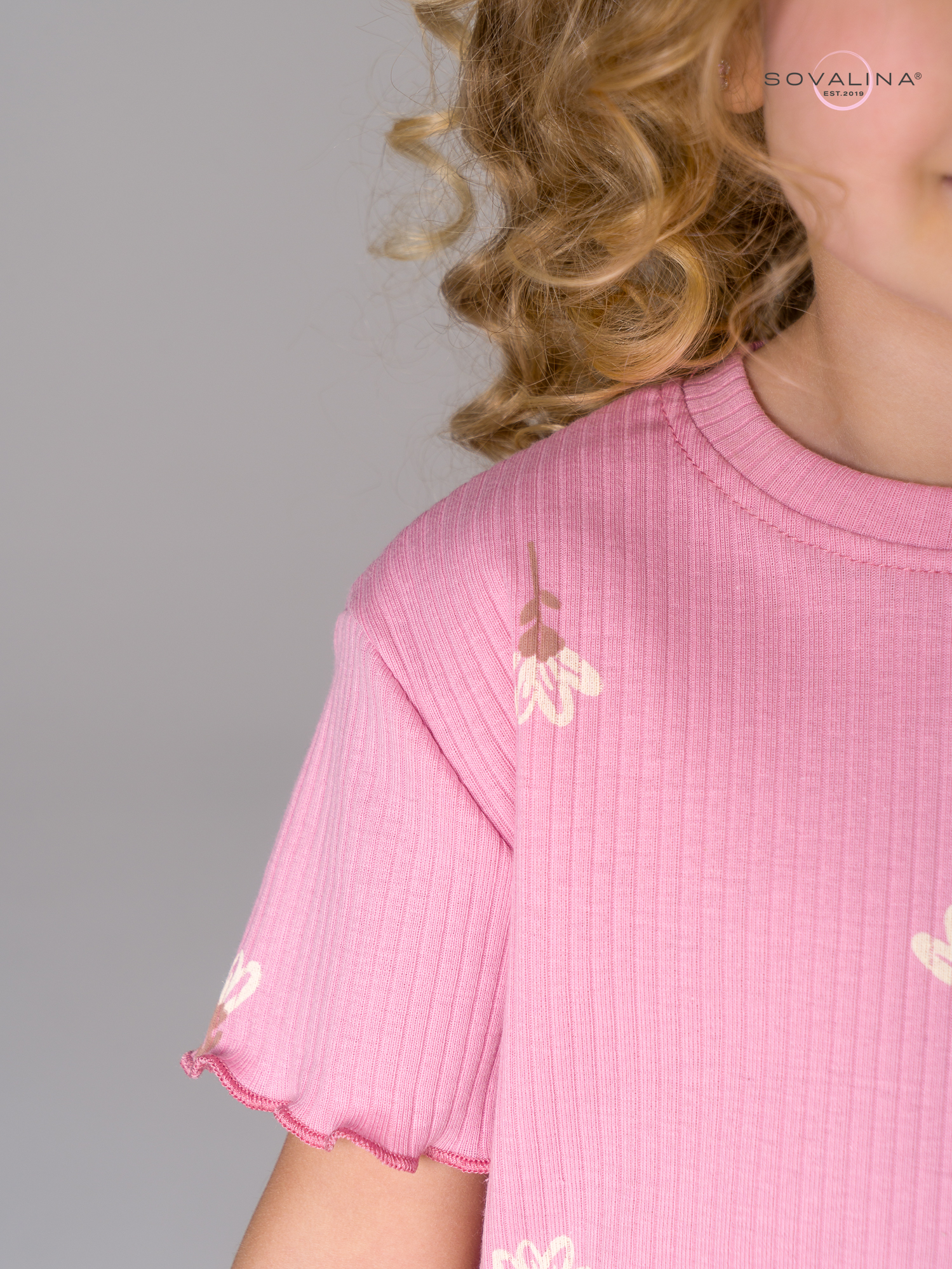 Пижама Элли астра на пудре