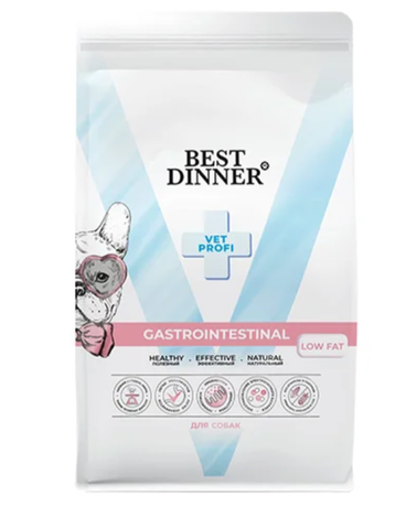Best Dinner Vet Profi Gastro Low Fat cухой корм для собак всех пород при нарушениях пищеварения 2 кг
