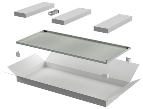 ITK LINEA N Дверь металлическая 800мм шкафа 18U сер.
