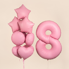 Г 18''/46 см, Звезда, Матовый, Розовая Сакура, 1 шт.