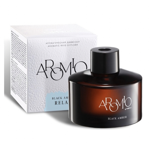 AROMIO Ароматический диффузор Black Amber “Relax”, 100мл