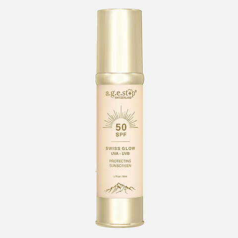 AGESTOP SWITZERLAND Swiss Glow UVA-UVB Protecting Sunscreen SPF50 Защитный крем от солнца SPF50 UVA-UVB, 50 мл