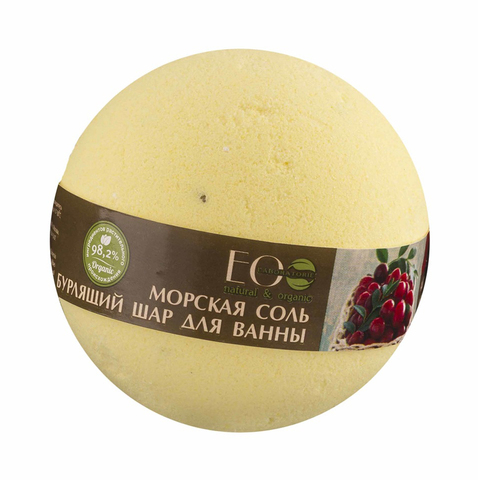 EO laboratorie Бурлящий шар для ванны с морской солью ЧЁРНАЯ СМОРОДИНА И КЛЮКВА 220г