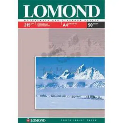 Фотобумага LOMOND Одностороняя Глянцевая, 215г/м2, A4(21x29см)/25л.