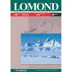 Фотобумага LOMOND Одностороняя Глянцевая, 215г/м2, A4(21x29см)/25л.
