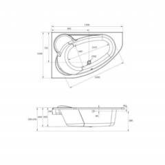ВАННА АКРИЛОВАЯ CERSANIT KALIOPE 170x110 ЛЕВАЯ С НОЖКАМИ