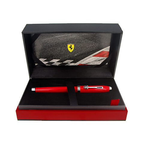 Ручка-роллер Cross Townsend, Ferrari Glossy Rosso Corsa Red Lacquer/Rhodium (FR0045-57)
