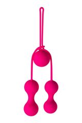 Набор из 3 розовых вагинальных шариков со шнурком - 