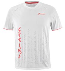 Теннисная футболка Babolat Strike Crew Neck T-Shirt - white/strike red