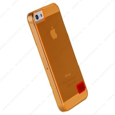Накладка HOCO для iPhone SE/ 5s/ 5C/ 5 - HOCO Crystal Colorful protective case Tran-orange