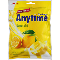 Карамель леденцовая Lotte Anytime Lemon Mint со вкусом лимона и мяты 74 гр