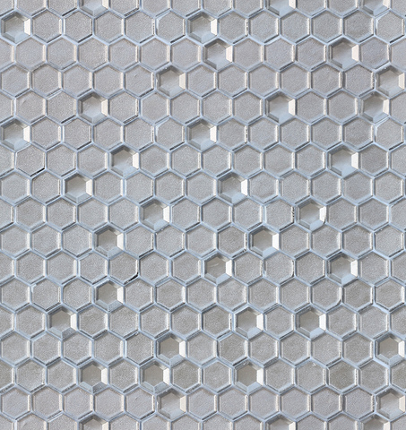 Мозаика LeeDo: Alchimia - Argento grani hexagon 30х30x0,6 см (чип 23x13x6 мм)