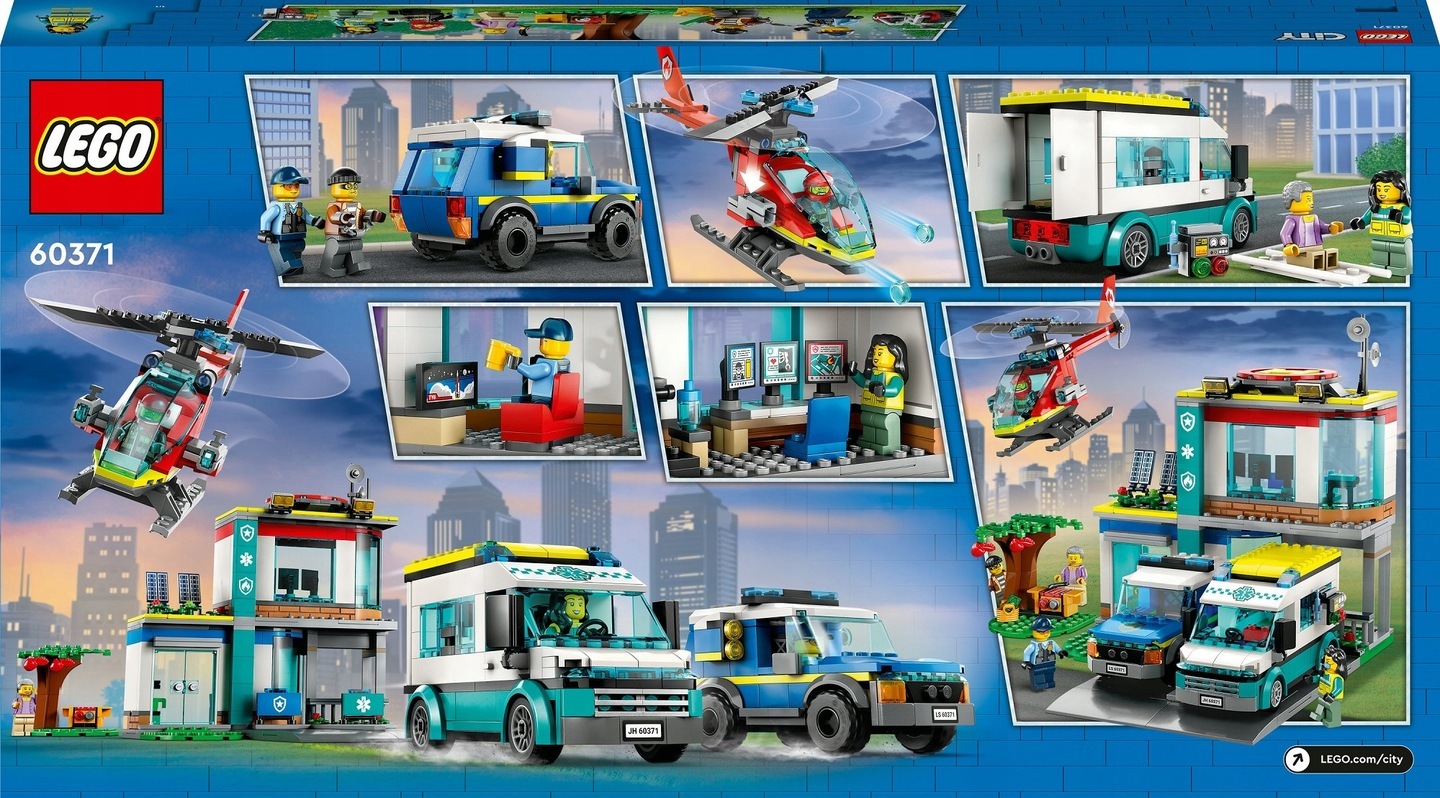 Конструктор LEGO City 60371 Парковка для машин скорой помощи купить в  Москве | Доставка по России.