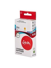 Струйный картридж Sakura CZ132A (№711 Yellow) для HP Designjet T120/T520 ePrinter, водорастворимый тип чернил, желтый, 26 мл.