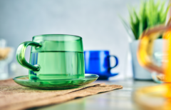 Чайная пара зеленого цвета, 350 мл