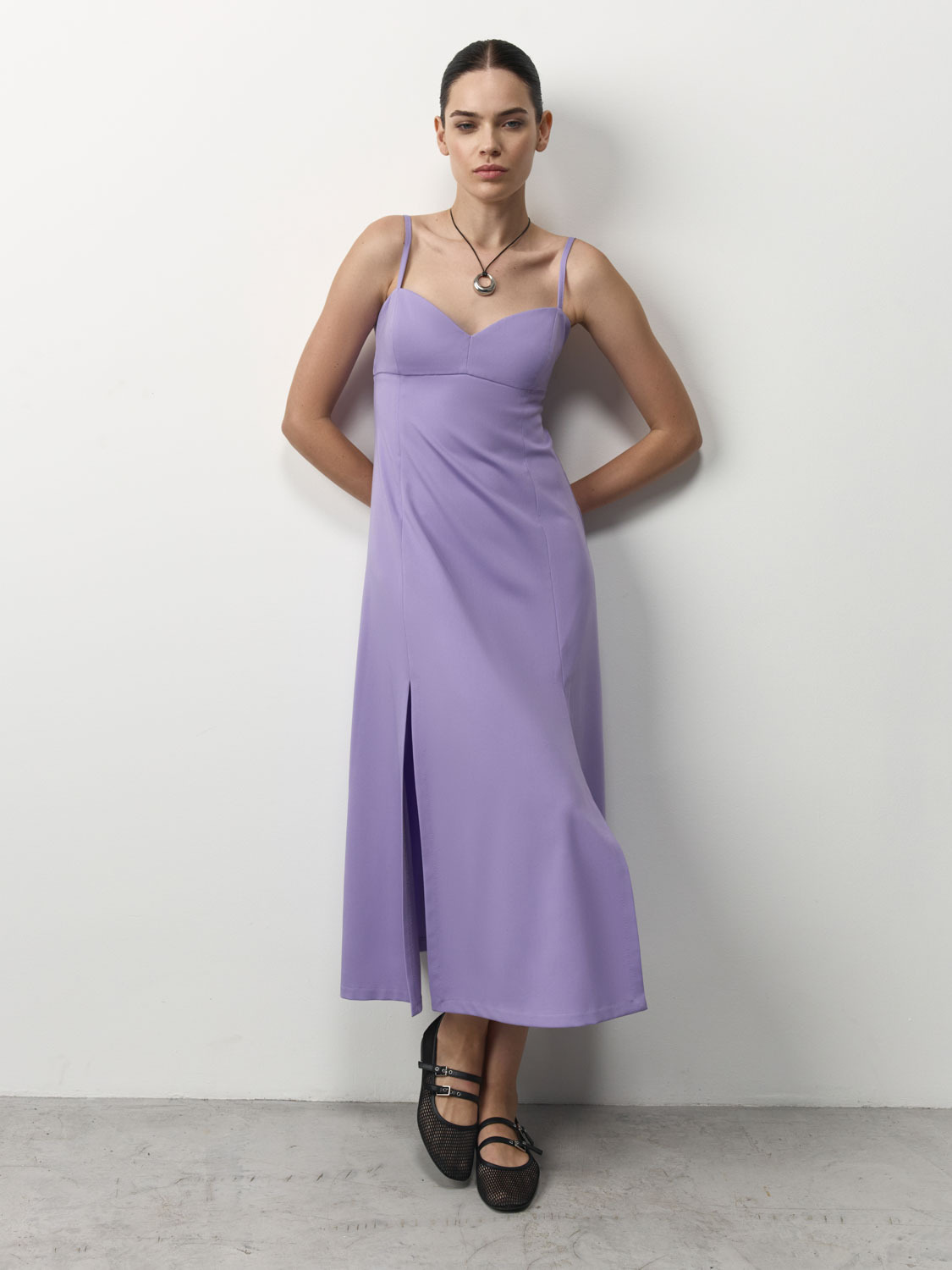 Long-fit sundress Emily with pintucks