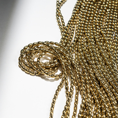 Гематин (гематит), рис 5*3,5мм, оттенок "Золото"