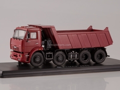 KAMAZ-6540 8x4 tipper early burgundy 1:43 Start Scale Models (SSM)