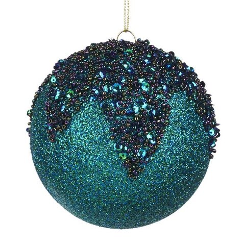 Шар 10см Goodwill Glitter Beads Sequin Top Ball бирюзовый