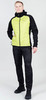 Премиальный костюм для лыж и зимнего бега Nordski Hybrid Hood Black/Lime