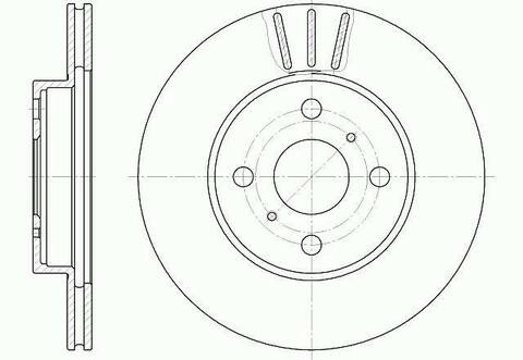 Диск тормозной вентилируемый G-brake  GR-02205