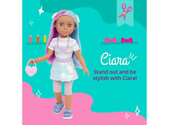 Glitter Girls Сиара с фиолетово-голубыми волосами и с аксессуарами для волос 35 см. (GG51101)