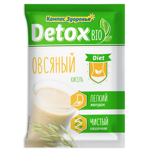 Компас здоровья кисель detox bio diet овсяный 25 г