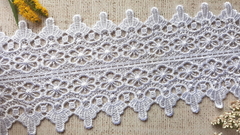 Кружево плетеное, ш. 11,5-13 см, белый